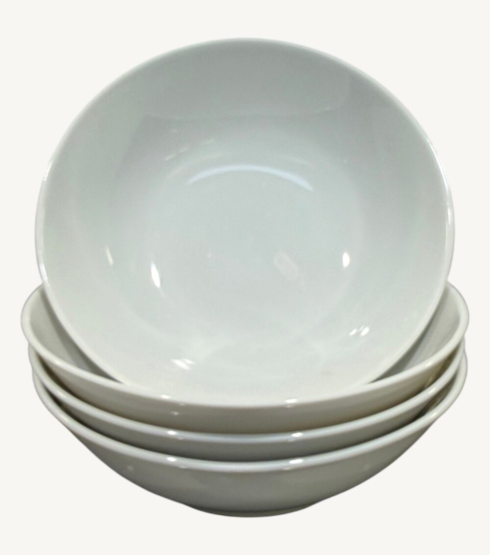 Kaiser West Germany White Porcelain Fruit Dessert Bowls 5.25" Set of 4